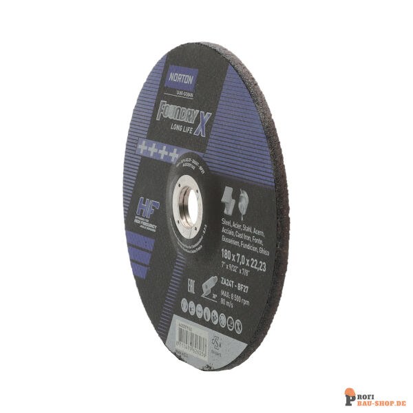 nortonschleifmittel/NORTON_schleifmittel_66253371162 Norton FOUNDRY X Grinding wheelCAST IRON ZA 24 T-BF27 18x7x22.23_141614